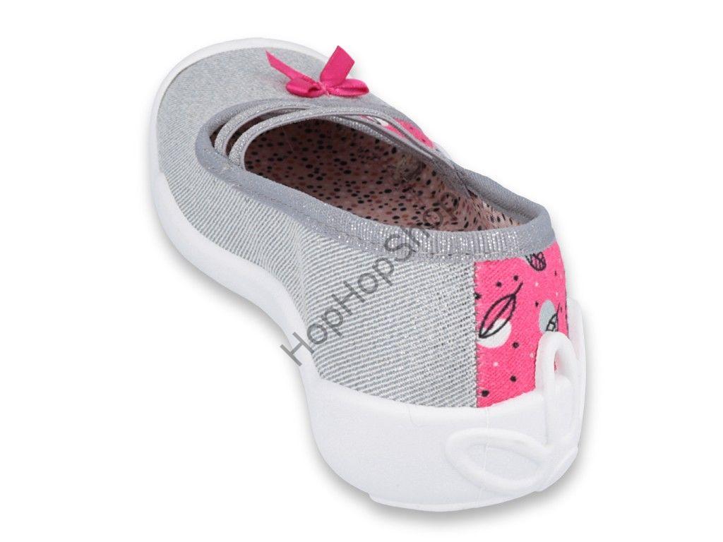 Befado Blanca 116Y288, dívčí, bačkory, růžové, lístky