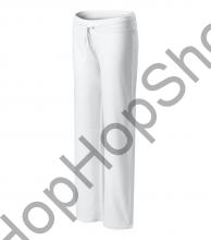 Malfini COMFORT 608-00, dívčí tepláky, 65% bavlna, bílá