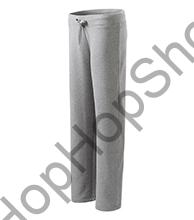 Malfini COMFORT 608-12, dívčí tepláky, 85% bavlna, šedý melír