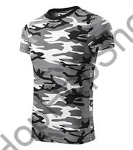 MALFINI CAMOUFLAGE 144-32, triko, unisex, 100% bavlna, camouflage / maskáč, grey/šedá
