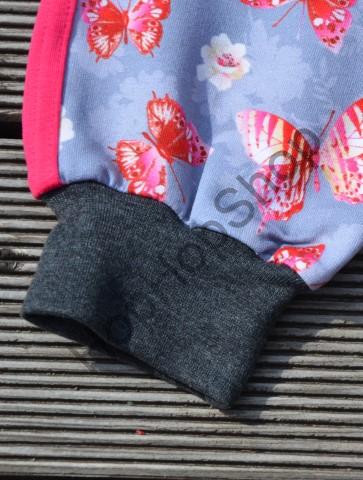 GUDO tepláky, dívčí, motýli, 98% bavlna