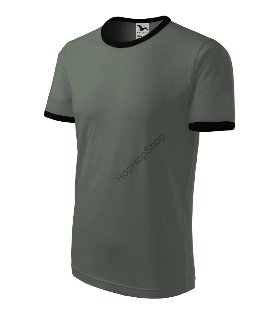 MALFINI INFINITY 131-67, bavlněné triko, unisex, TMAVÁ BŘIDLICE, černý lem