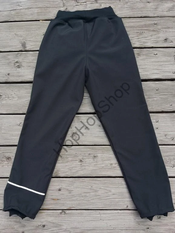 GUDO Softshellové kalhoty, ZIMA, fleece, ČERNÉ / PLAYSTATION/GAME OVER, reflexní prvek