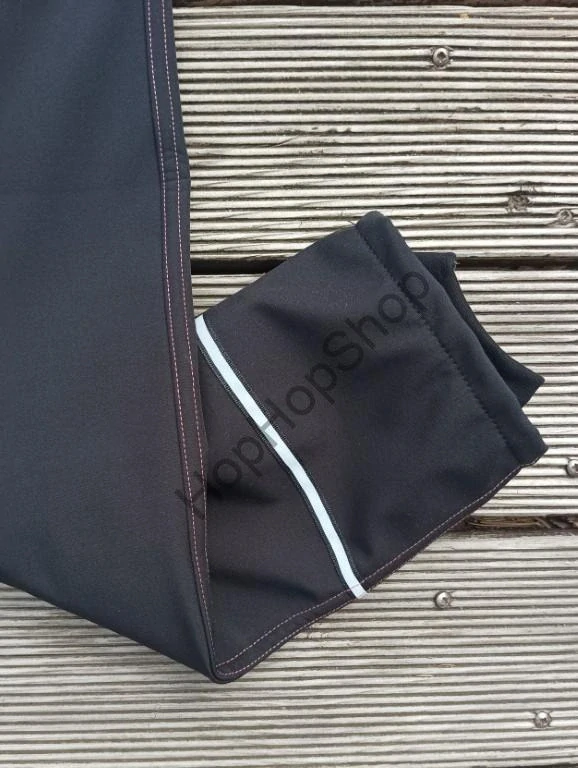 GUDO Softshellové kalhoty, ZIMA, fleece, ČERNÉ / DEŠTNÍKY, reflexní prvek