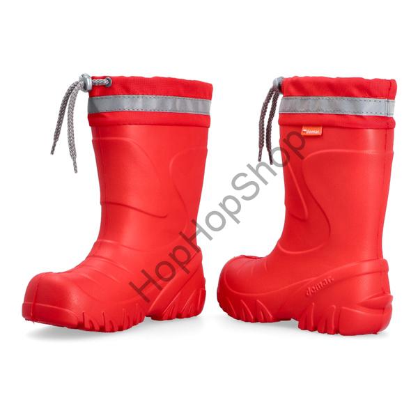 Zateplené holínky Demar MAMMUT-S 0300 G s vložkou s pravou ovčí vlnou, ČERVENÉ