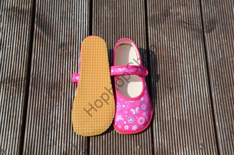Beda barefoot 060010/BA baleríny/bačkorky, dívčí, růžové, LOVE
