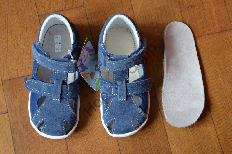 Jonap 041S kožené sandálky, light, modrá/modrá