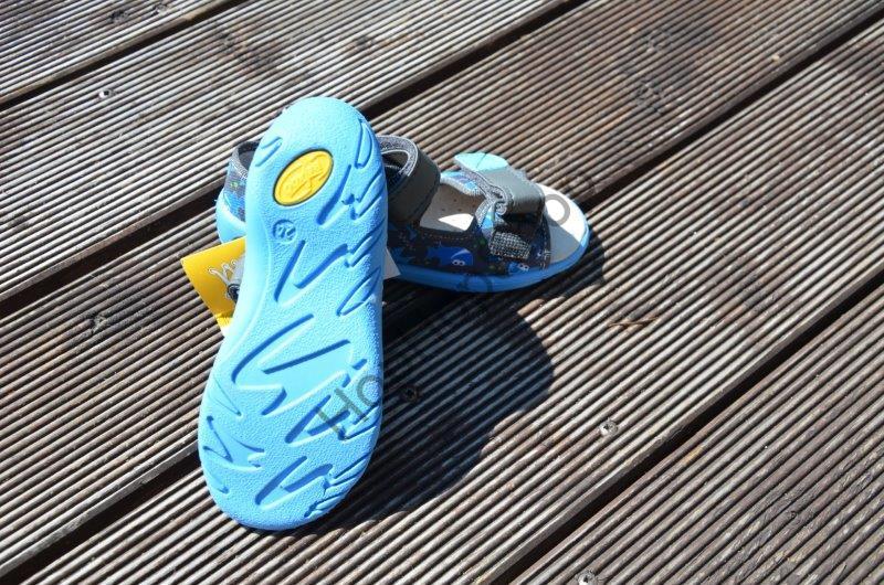 Befado Sunny 065P128 sandálky s koženou stélkou, šedé, ryby