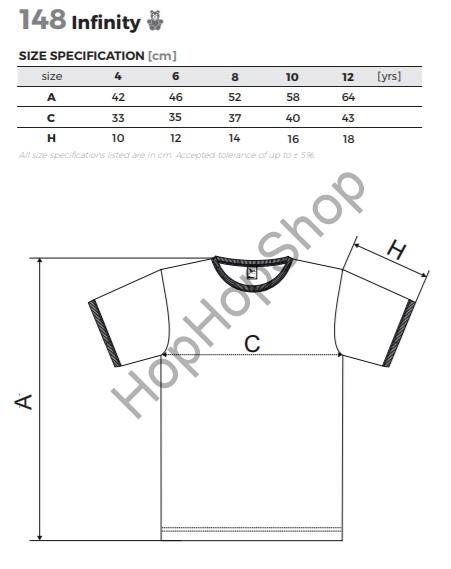 ADLER/MALFINI INFINITY 148-62, triko, dětské, limetková, černý lem