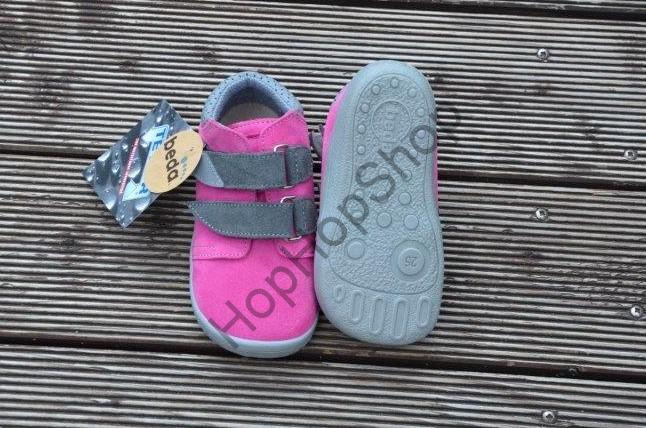 Beda barefoot BF 0001/W/M REBECCA celoroční, kožené, kotníkové, membrána, dívčí, 2SZ, růžové