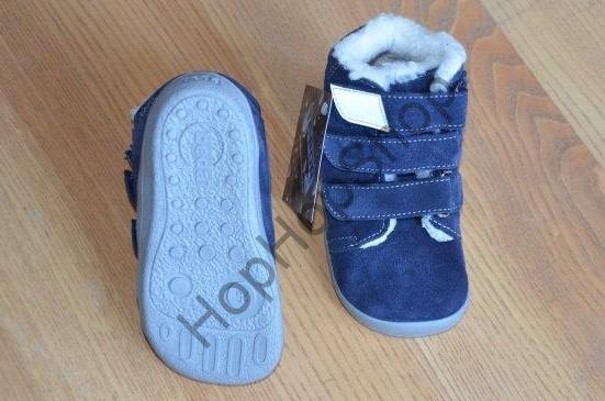 Beda barefoot BF 0001/W/MK/Y LUCAS zima, kožené, kotníkové vyšší, membrána, zateplení, chlapec, 3SZ