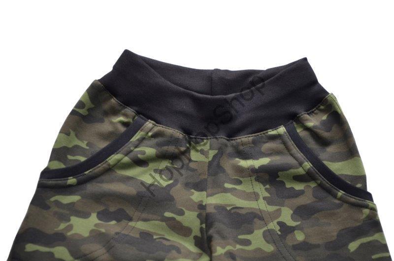 GUDO tepláky maskáčový vzhled, zelený, 98% bavlna