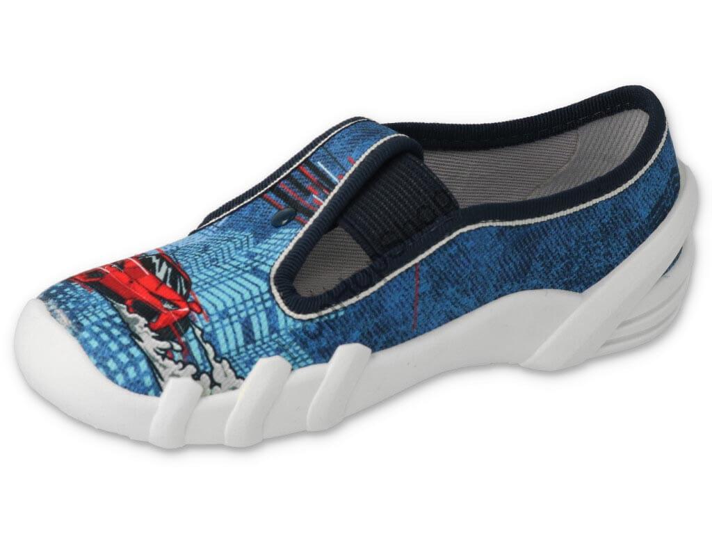 Befado Skate 290X269, chlapecké, bačkorky, modré, červené auto, Absorb-B, Soft-B