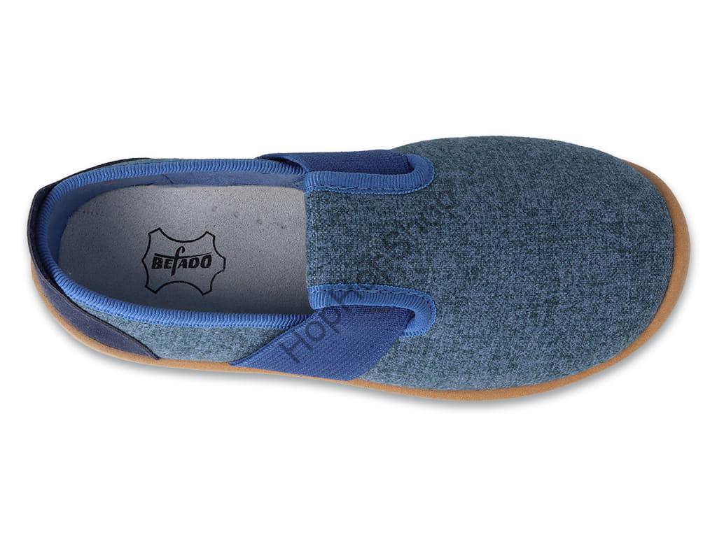 Befado Softer 901x015, chlapecké, bačkůrky, přezůvky, ŠEDÁ/MODRÁ