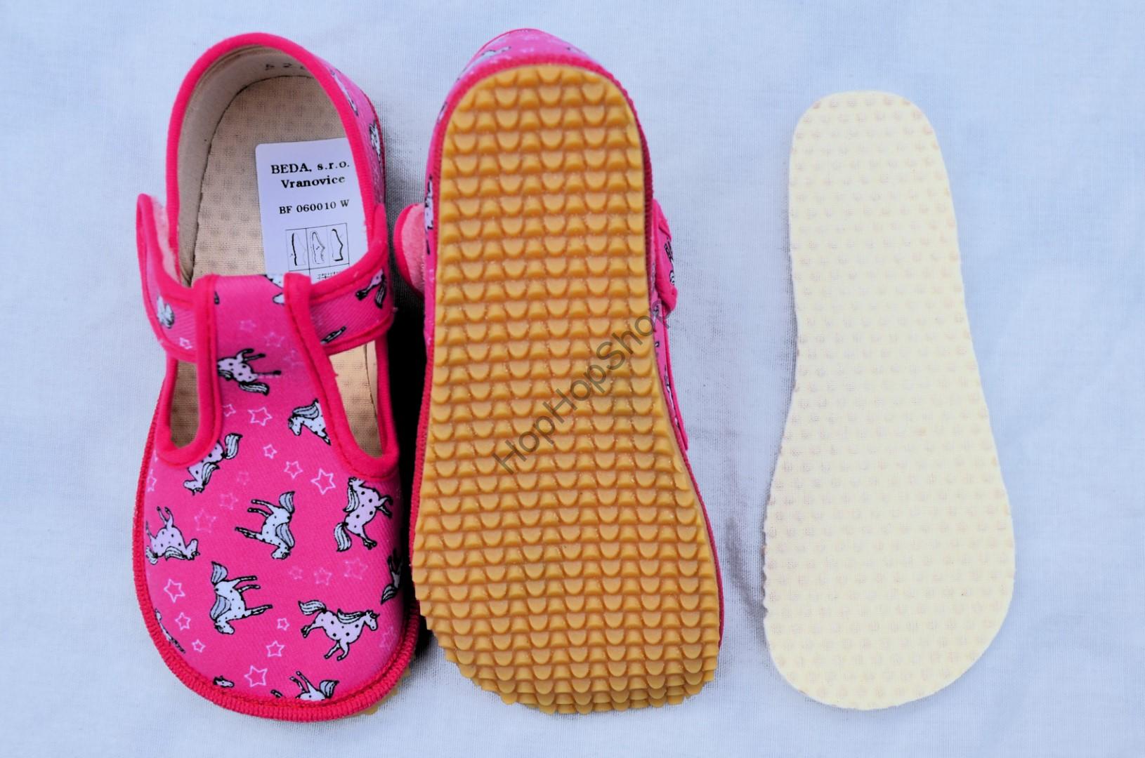 Beda barefoot 060010/W bačkorky, dívčí, UNICORN/JEDNOROŽEC