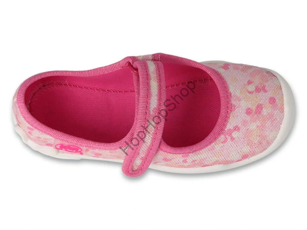 Befado Blanca 114X527, dívčí, bačkorky, balerínky, růžové, třpyt