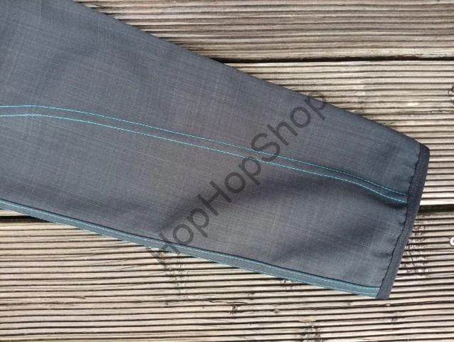 GUDO Funkční softshellové kalhoty JARO/PODZIM  s bambusem, modré prošívání, reflexní prvek