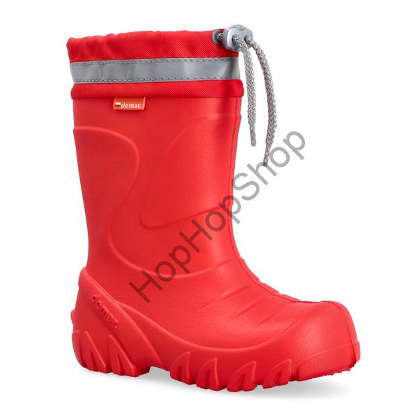 Zateplené holínky Demar MAMMUT-S 0300 G s vložkou s pravou ovčí vlnou, ČERVENÉ