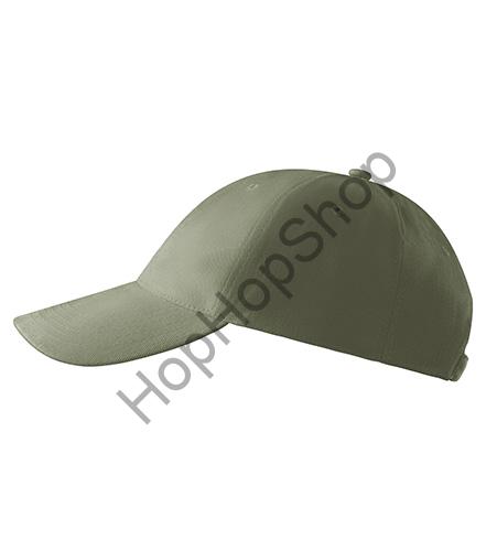 MALFINI 6P-09, kšiltovka, obvod 55-65 cm, khaki, přezka