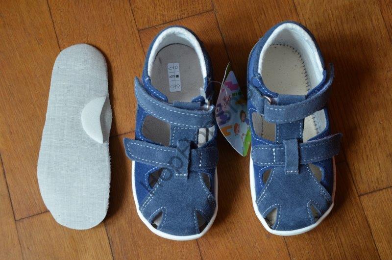 Jonap 041S kožené sandálky, light, modrá/modrá