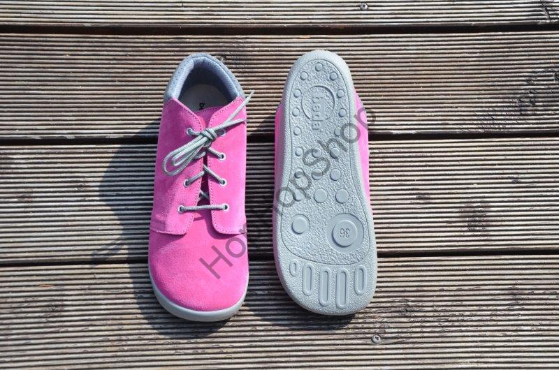Beda barefoot BF 0001/M REBECCA celoroční, kožené, kotníkové, membrána, dívčí, tkaničky