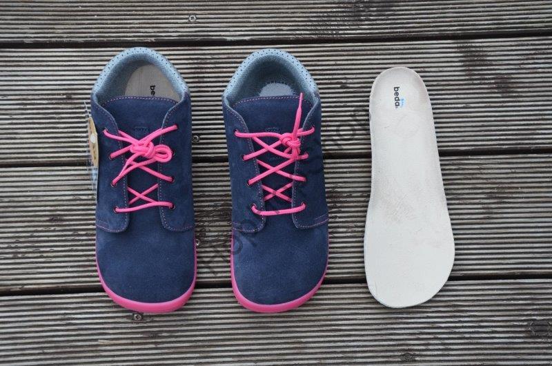 Beda barefoot BF 0001/M ELISHA celoroční, kožené, membrána, dívčí, tkaničky