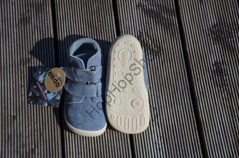 Beda barefoot BF 0001/W/M DENIS celoroční, kožené, kotníkové, membrána, chlapecké, 2SZ