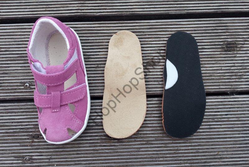 Jonap 041S kožené sandálky, light, dívčí, růžové 