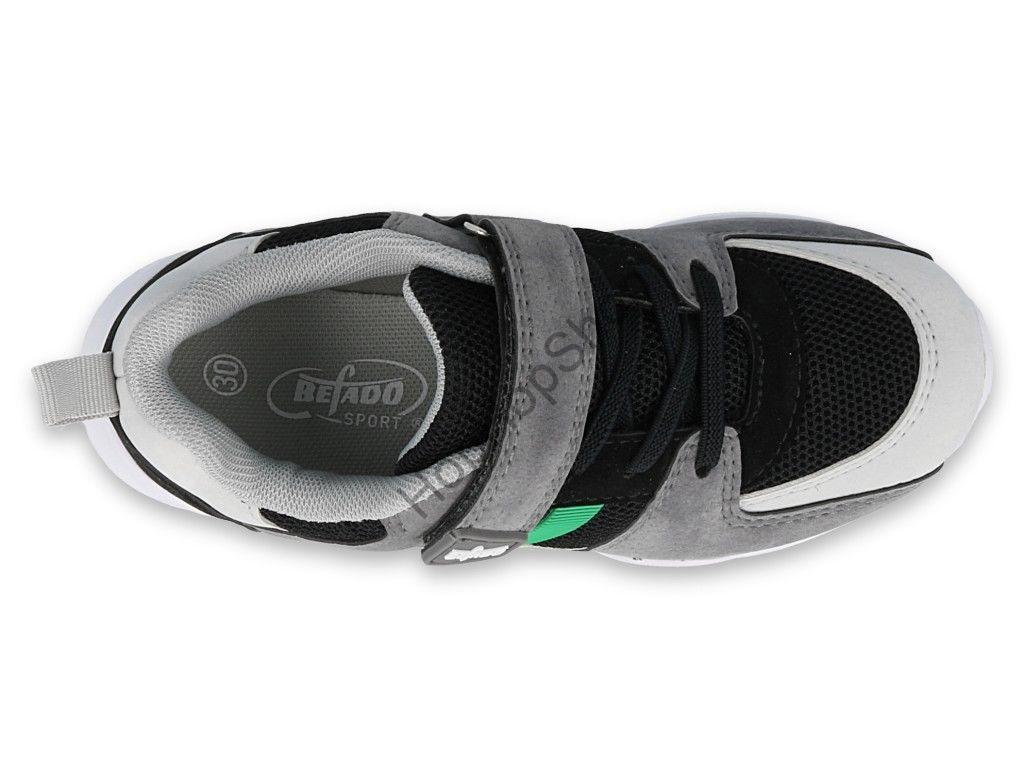 Befado Sport Stripe 516Q075, tenisky, šedá/černá//zelená