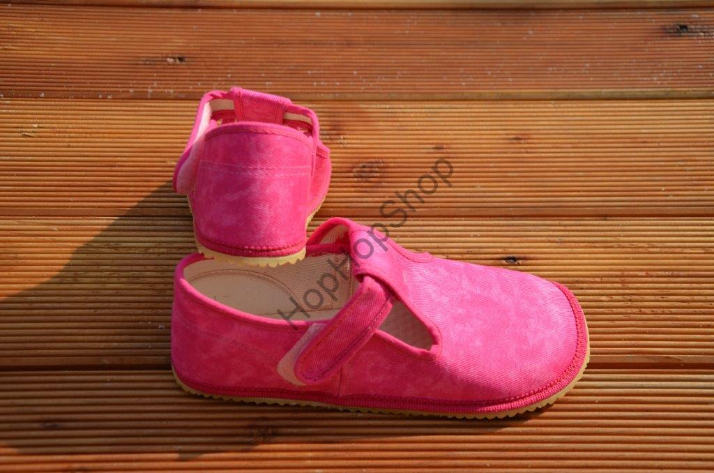 Beda barefoot 060010/W bačkorky, dívčí, růžové, batika