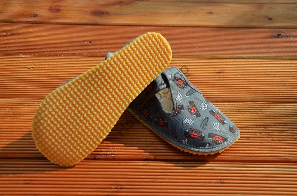 Beda barefoot 060010/W bačkorky, chlapecké, šedé, formule