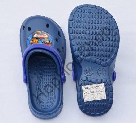 SETINO nazouváky, kroksy, námořní modrá, pásek fialový, Paw Patrol (Tlapková patrola)