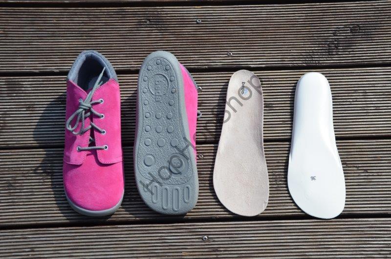 Beda barefoot BF 0001/M REBECCA celoroční, kožené, kotníkové, membrána, dívčí, tkaničky