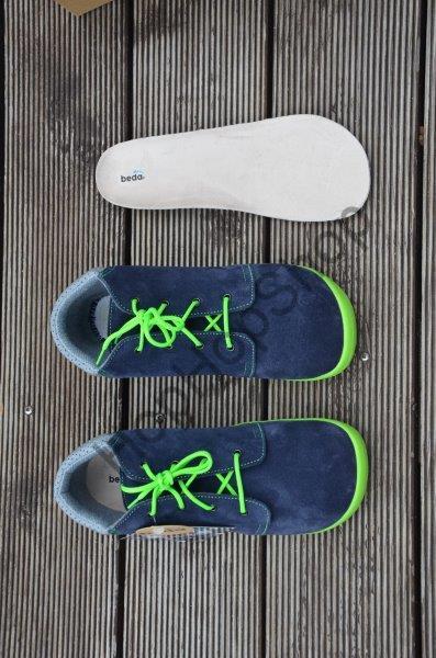 Beda barefoot BF 0001/M MARCUS celoroční, kožené, membrána, chlapecké, tkaničky