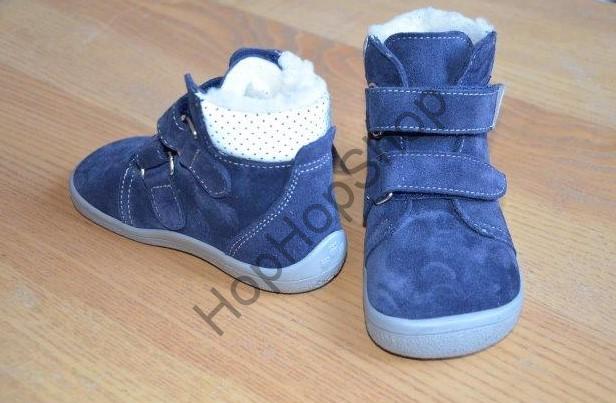Beda barefoot BF 0004/W/MK/Y LUCAS zima, kožené, kotníkové vyšší, membrána, zateplení, chlapec, 2SZ