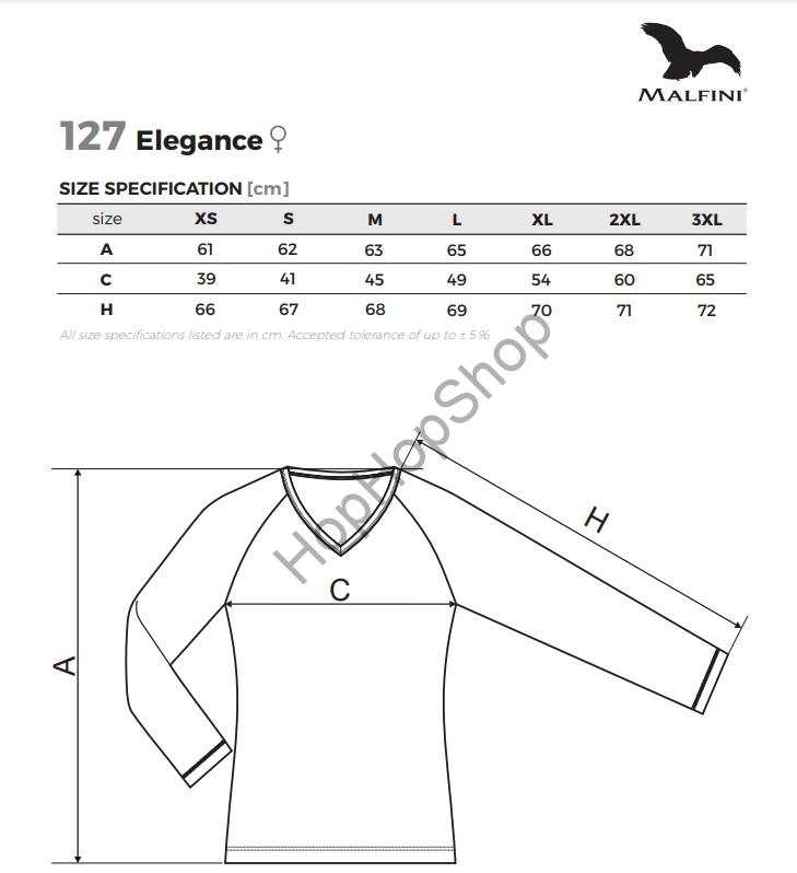 MALFINI ELEGANCE 127-02, triko, dámské, 95% bavlna, námořní modrá