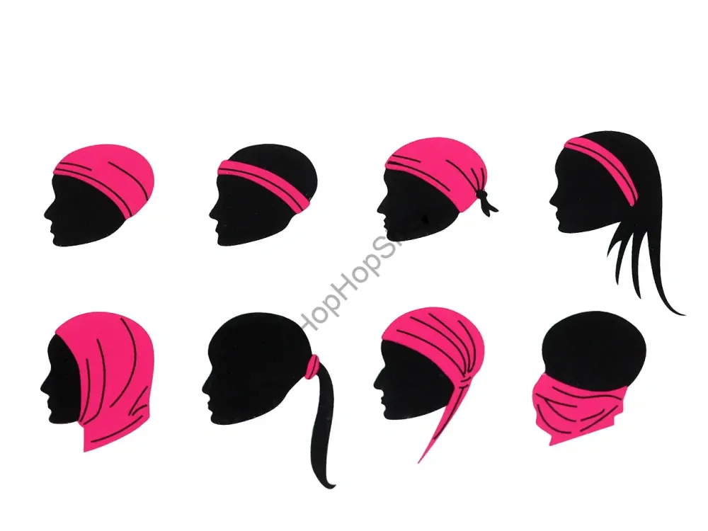 Šátek multifunkční elastický 50x50cm, bílý