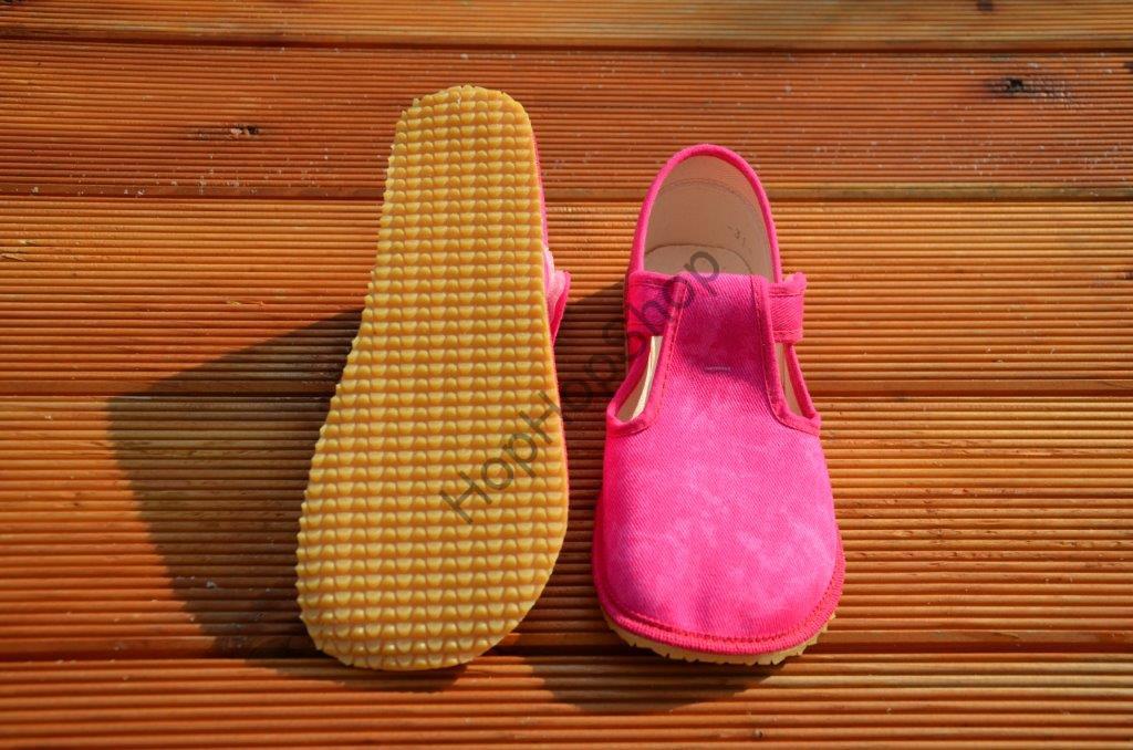 Beda barefoot 060010/W bačkorky, dívčí, růžové, batika