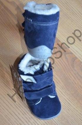 Beda barefoot BF 0001/W/MK/Y LUCAS zima, kožené, kotníkové vyšší, membrána, zateplení, chlapec, 3SZ