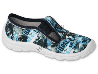 Befado Danny 975X174, chlapecké, bačkory, šedá/modrá, GOAL