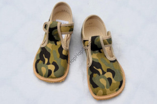 Beda barefoot 060010/W bačkorky, chlapecké, ARMY