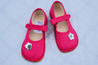 Beda barefoot 060010/BA bačkorky, balerínky, dívčí, PINK SHINE / RŮŽOVÉ TŘPYTKY