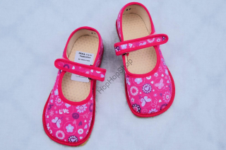 Beda barefoot 060010/BA bačkorky, balerínky, dívčí, LOVE