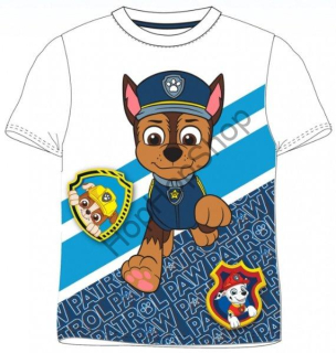 E plus M, triko, Paw Patrol, Tlapková patrola, bílé, krátký rukáv