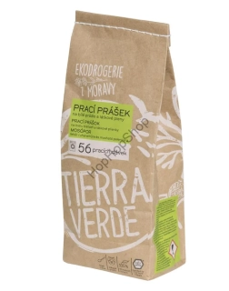 Tierra Verde Prací prášek z mýdlových ořechů na bílé prádlo a látkové pleny, Certifikát Ecogarantie, 850g