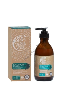Tierra Verde Kopřivový šampon na mastné vlasy s vůní rozmarýnu a pomeranče, Certifikát Ecogarantie, 230ml