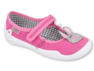 Befado Blanca 114X430, dívčí, bačkorky, balerínky, růžové, zajíček