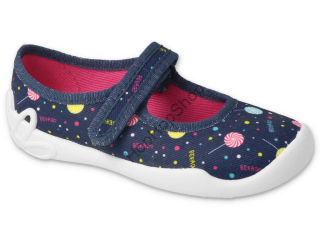 Befado Blanca 114X508, dívčí, bačkorky, balerínky, tmavě modré