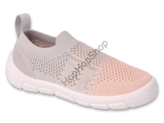 Befado Honey 102x025, dívčí, bačkůrky, přezůvky, letní tenisky, ŠEDÉ/RŮŽOVÉ