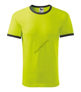 MALFINI INFINITY 131-62, bavlněné triko, unisex, LIMETKOVÁ, černý lem